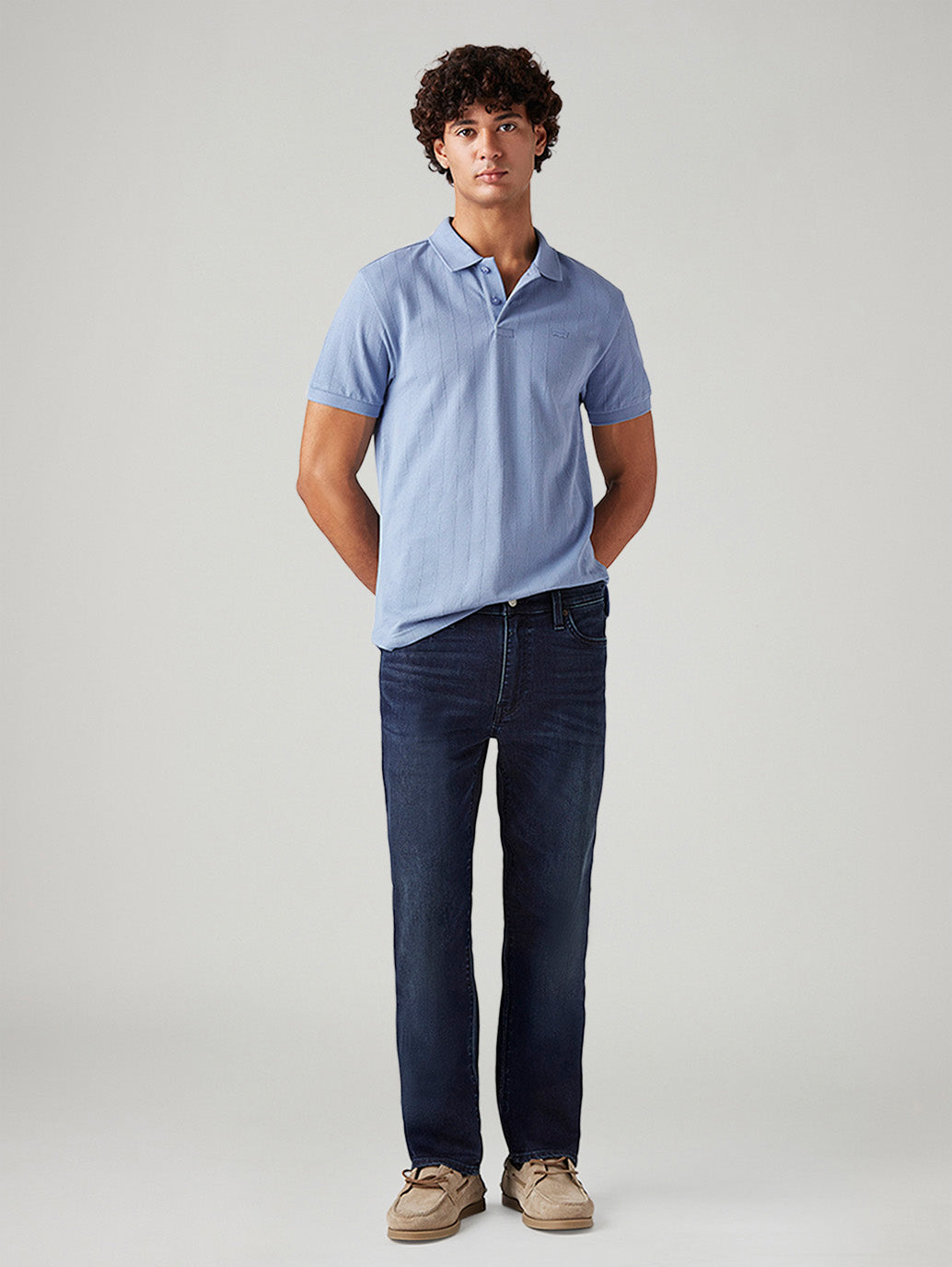 Men's 513 Dark Indigo Slim Straight Fit Mid Rise Jeans - Styleshot View