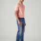 Men's 513 Blue Slim Straight Fit Mid Rise Jeans - Side View