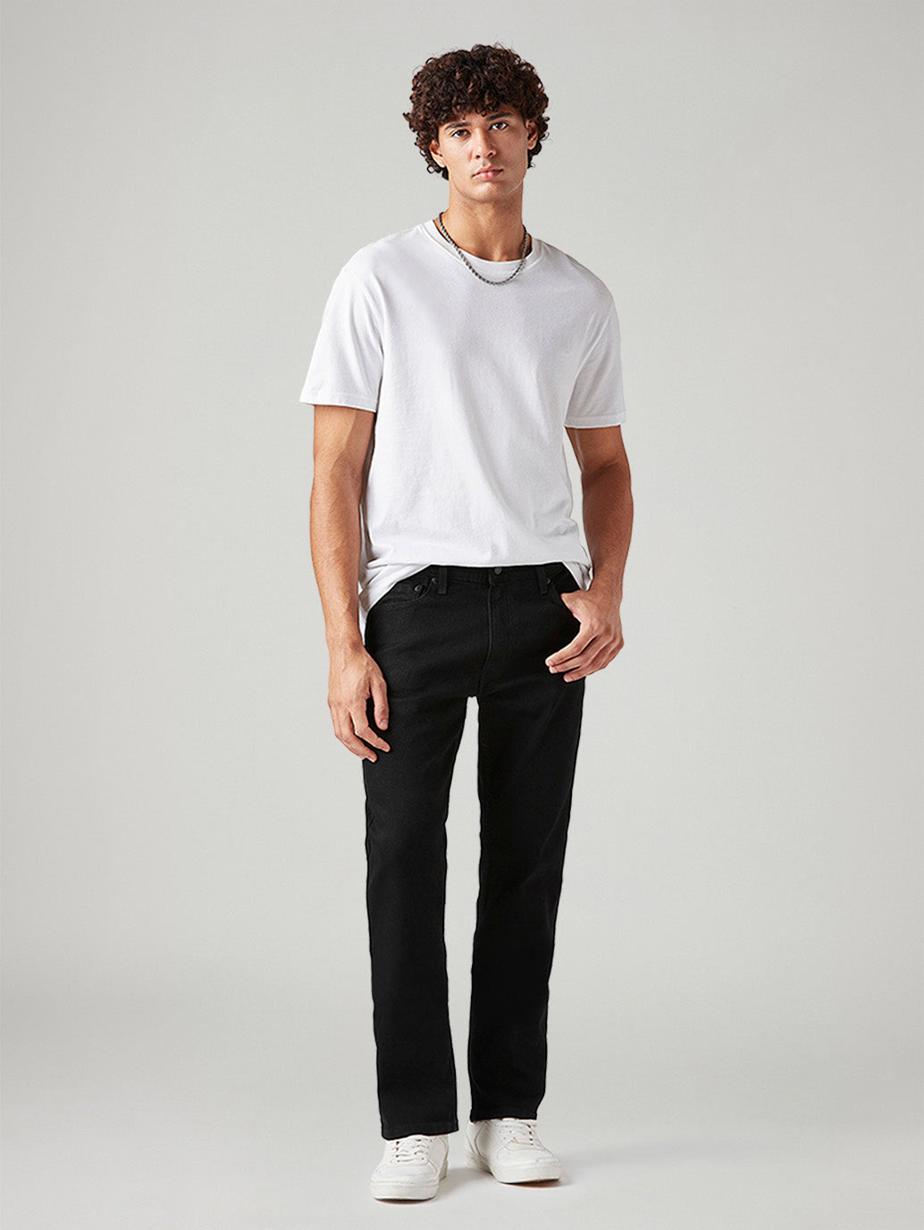 Men's 513 Black Slim Straight Fit Mid Rise Jeans