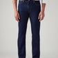 Men's 513 Dark Blue Slim Straight Fit Mid Rise Jeans - Front View