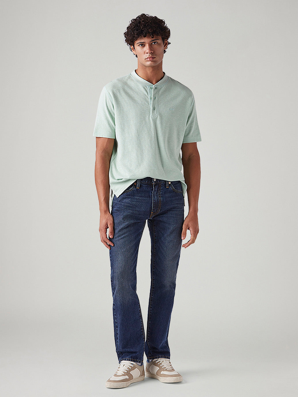 Men's 513 Blue Slim Straight Fit Mid Rise Jeans
