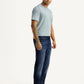 Men's 513 Dark Blue Slim Straight Fit Mid Rise Jeans - Side View