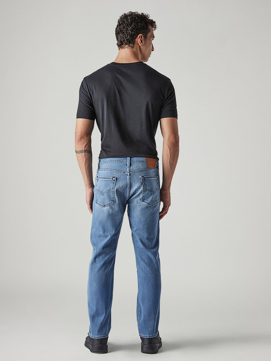 Men's 513 Light Blue Slim Straight Fit Mid Rise Jeans - Back View