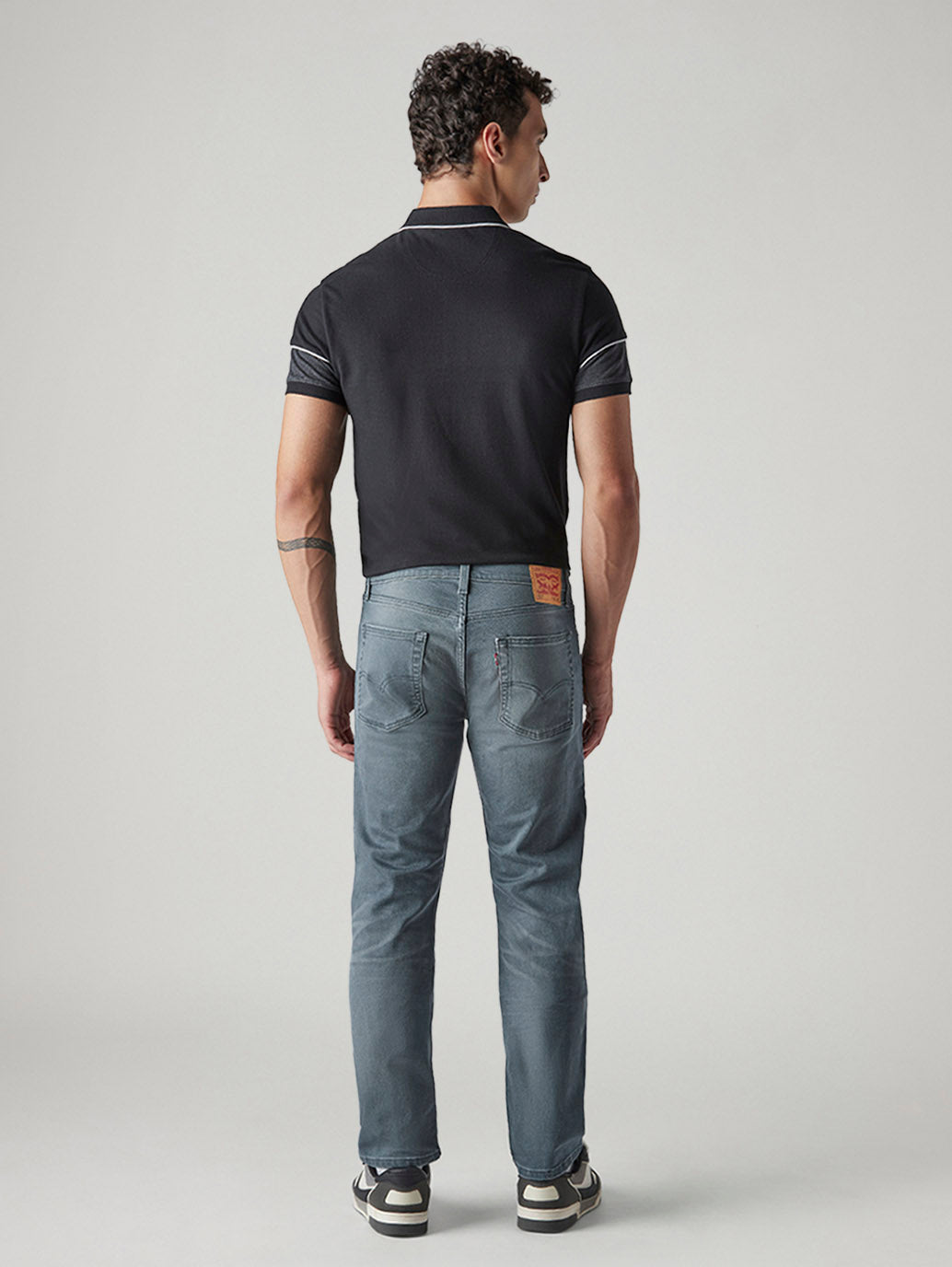 Men's 513 Indigo Slim Straight Fit Mid Rise Overdyed Jeans - Back View