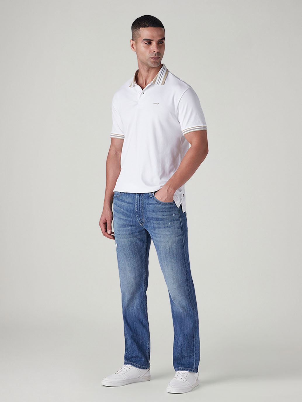Men's 513 Med Indigo Slim Straight Fit Mid Rise Jeans