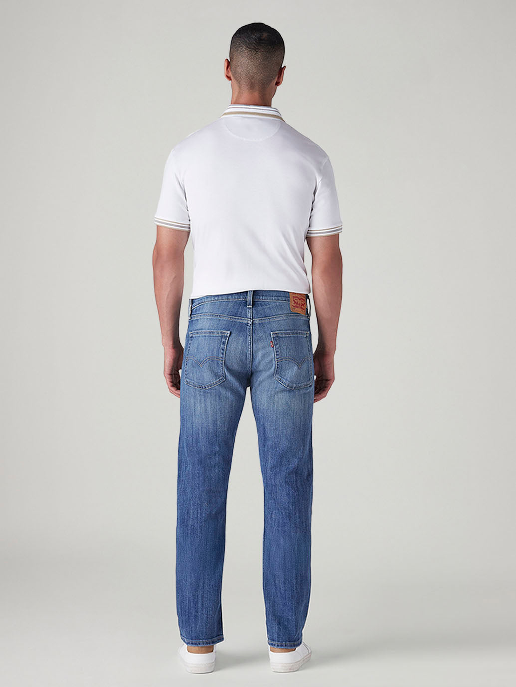 Men's 513 Med Indigo Slim Straight Fit Mid Rise Jeans - Back View