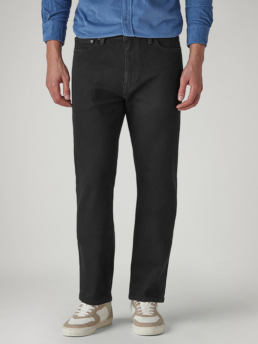 Men's 513 Black Slim Straight Fit Mid Rise Bi-Stretch Jeans - Front View