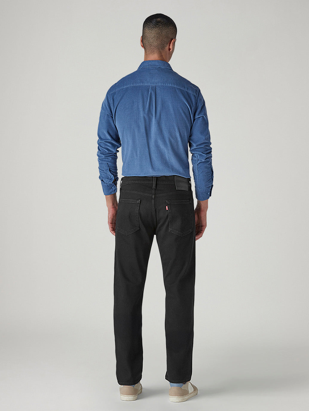 Men's 513 Black Slim Straight Fit Mid Rise Bi-Stretch Jeans - Back View