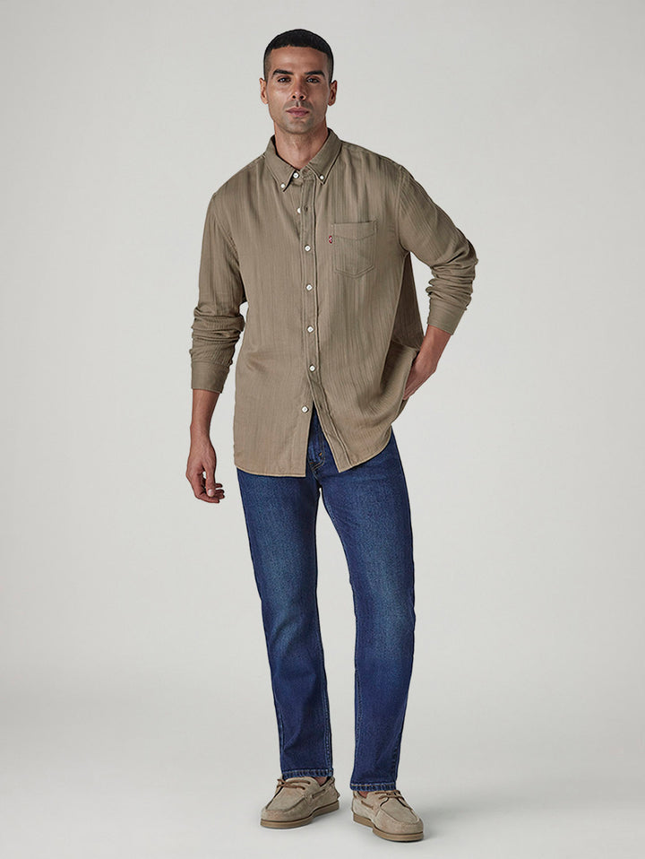 Men's 513 Blue Slim Straight Fit Mid Rise Jeans