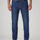 Men's 513 Blue Slim Straight Fit Mid Rise Jeans - Front View