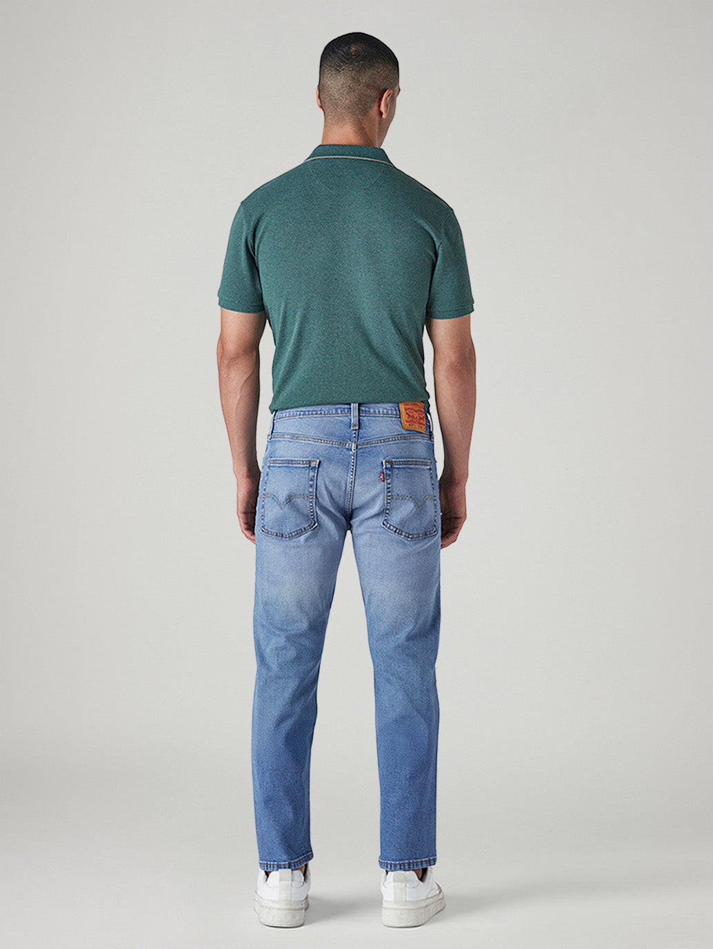 Men's 513 Light Blue Slim Straight Fit Mid Rise Jeans - Back View