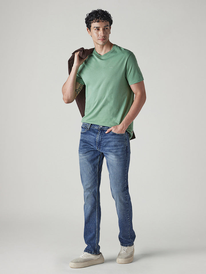 Men's 513 Indigo Slim Straight Fit Mid Rise Jeans