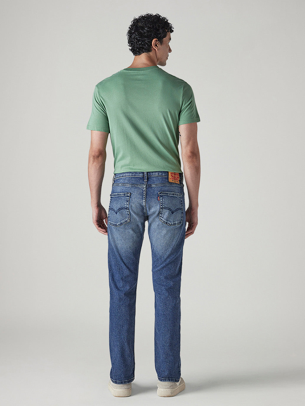Men's 513 Indigo Slim Straight Fit Mid Rise Jeans - Back View