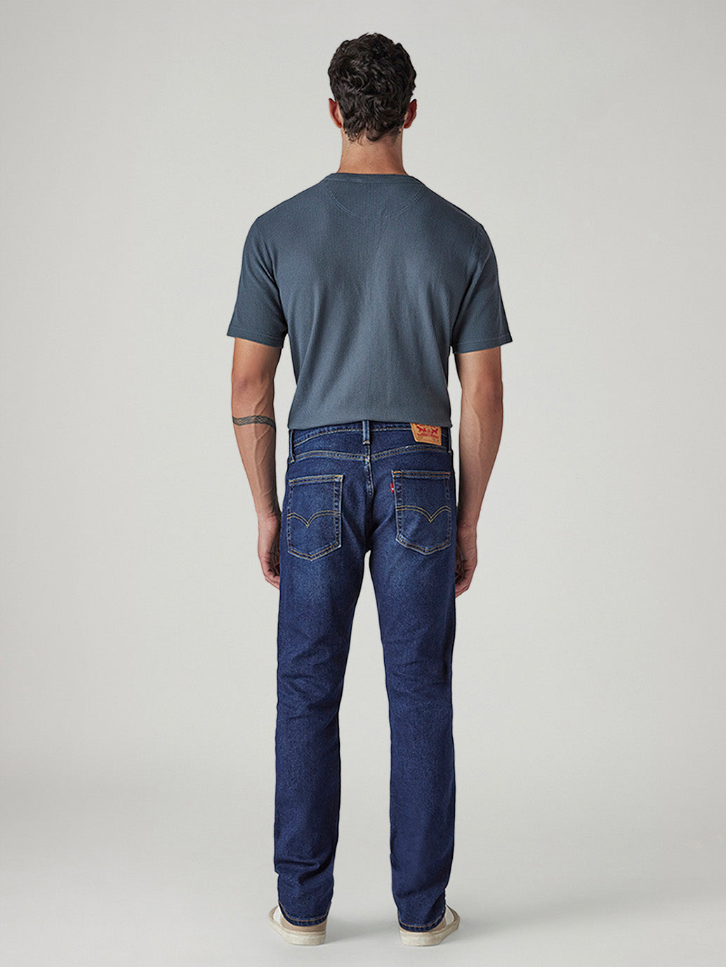 Men's 513 Dark Indigo Slim Straight Fit Mid Rise Jeans - Back View