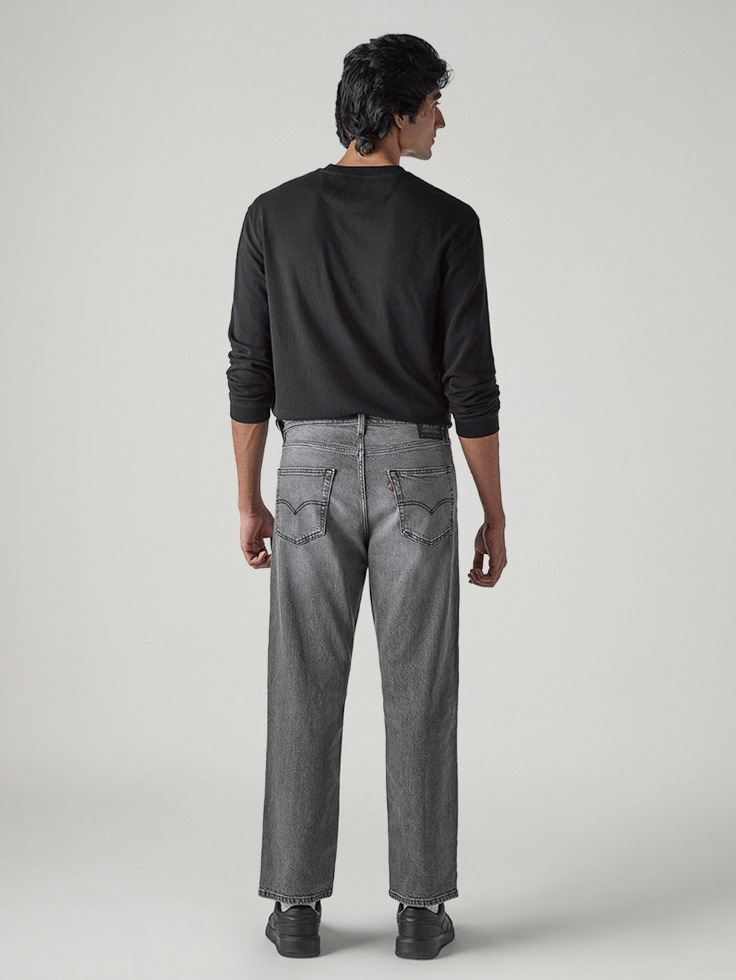 Men's 513 Grey Slim Straight Fit Mid Rise Jeans - Back View