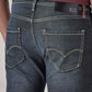 Men's 513 Dark Blue Slim Straight Fit Mid Rise Jeans - Detail View