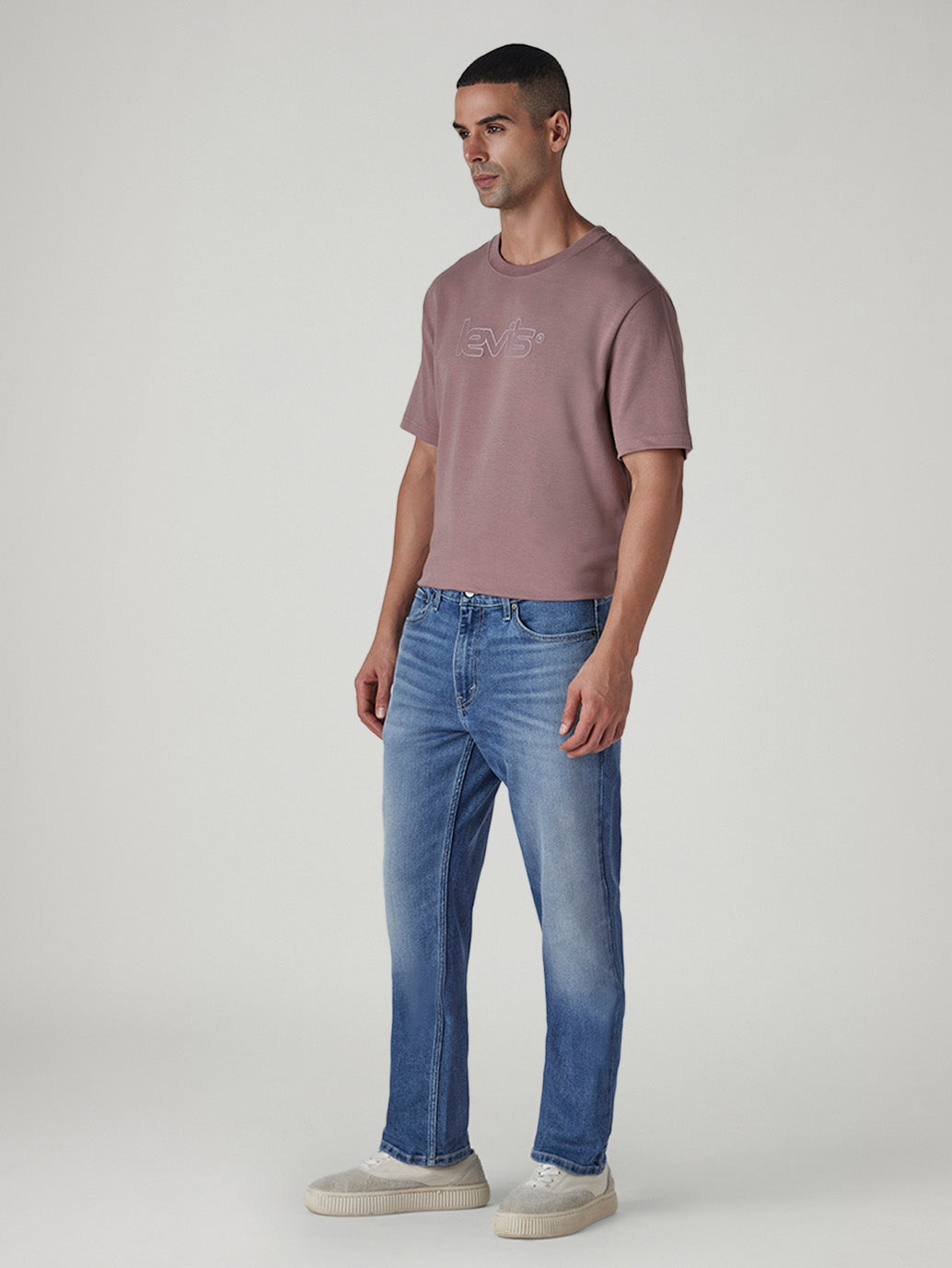 Men's 513 Light Indigo Slim Straight Fit Mid Rise Jeans - Side View