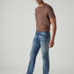 Men's Tinted 513 Slim Straight Fit Mid Rise Selvedge Jeans - Side View