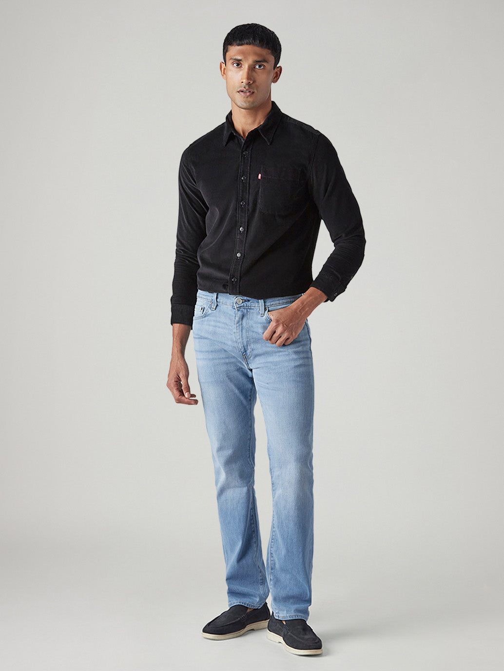 Men's 513 Light Indigo Slim Straight Fit Mid Rise Selvedge Jeans