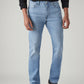 Men's 513 Light Indigo Slim Straight Fit Mid Rise Selvedge Jeans - Front View