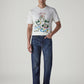 Men's 513 Dark Blue Slim Straight Fit Mid Rise Jeans - Front View