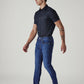 Men's 513 Blue Slim Straight Fit Mid Rise Jeans - Side View