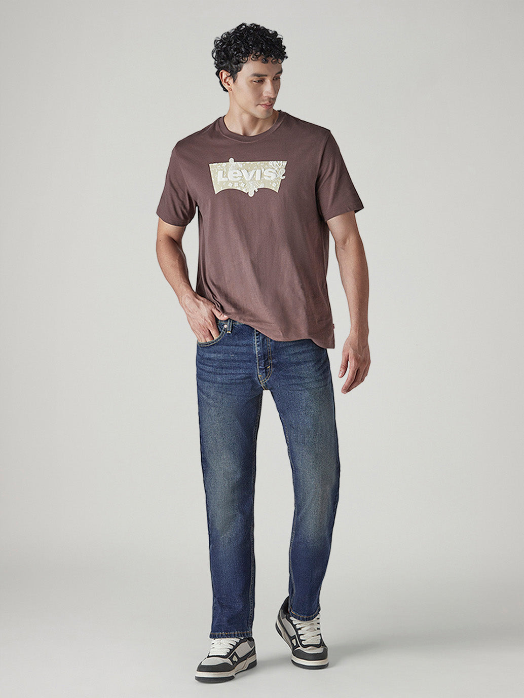 Men's 513 Blue Slim Straight Fit Mid Rise Jeans