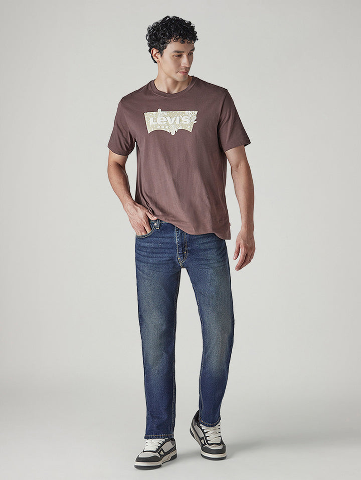 Men's 513 Blue Slim Straight Fit Mid Rise Jeans