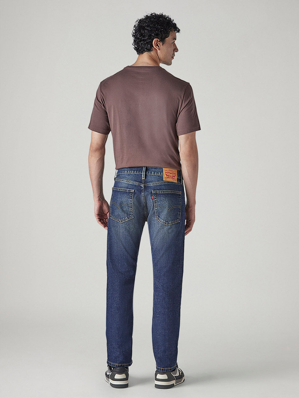Men's 513 Blue Slim Straight Fit Mid Rise Jeans - Back View