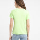 Women's Graphic Print Round Neck T-shirt Green