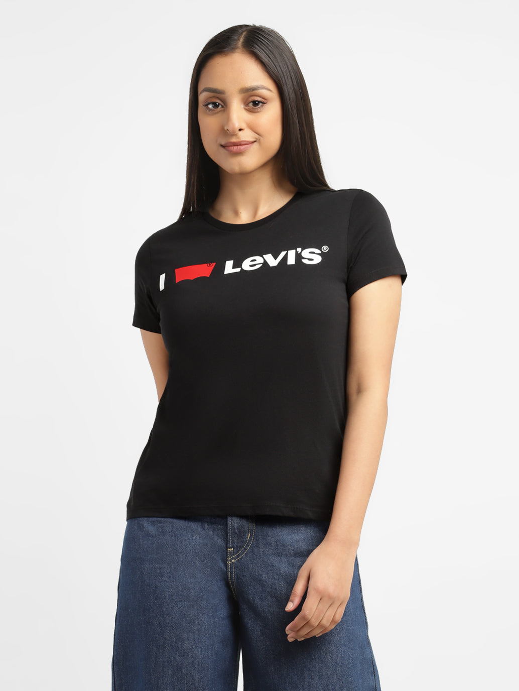 Women's Brand Logo Slim Fit T-shirt