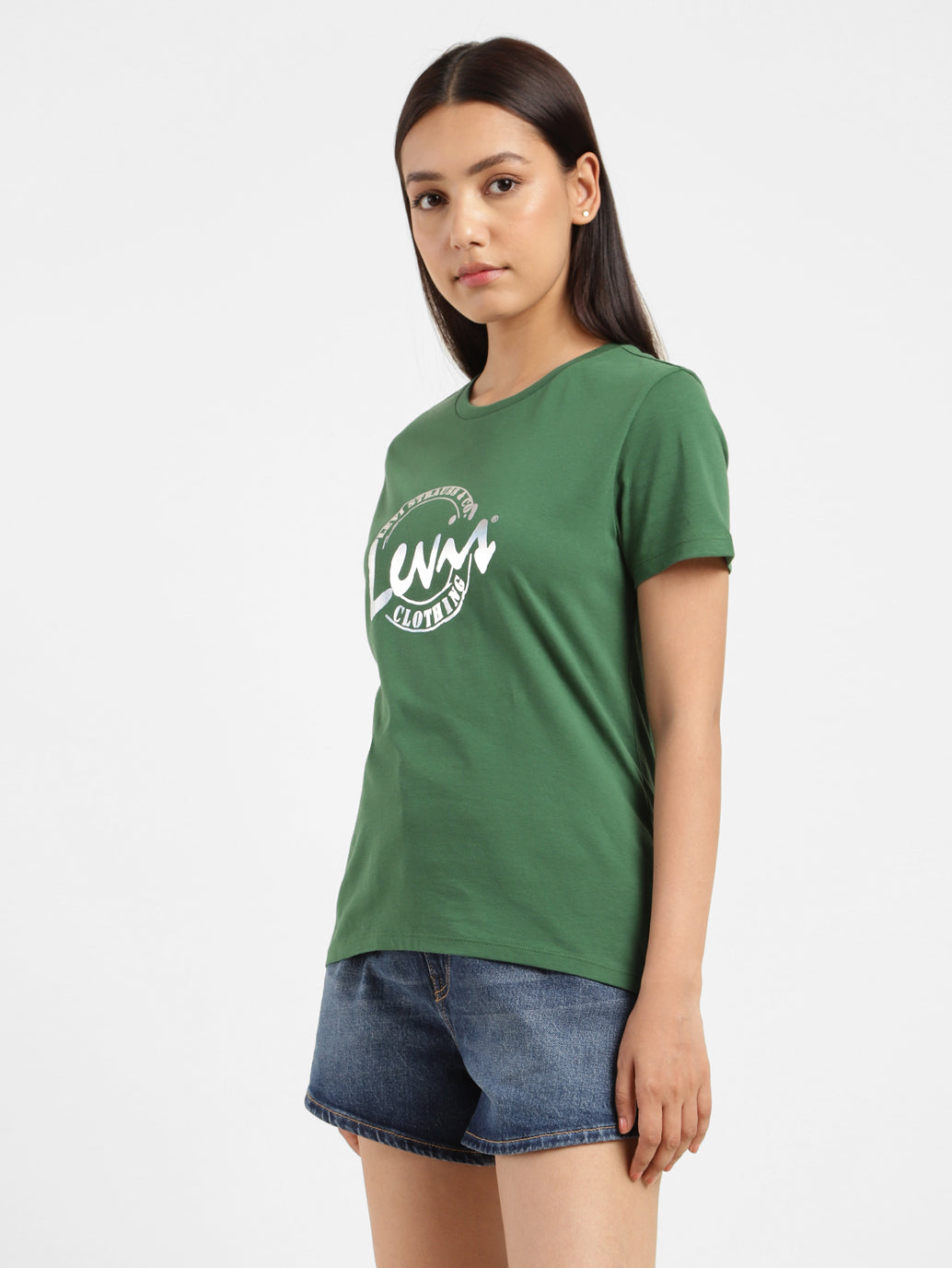 Women's Brand Logo Crew Neck T-shirt