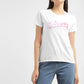 Women's Brand Logo Slim Fit T-shirt White