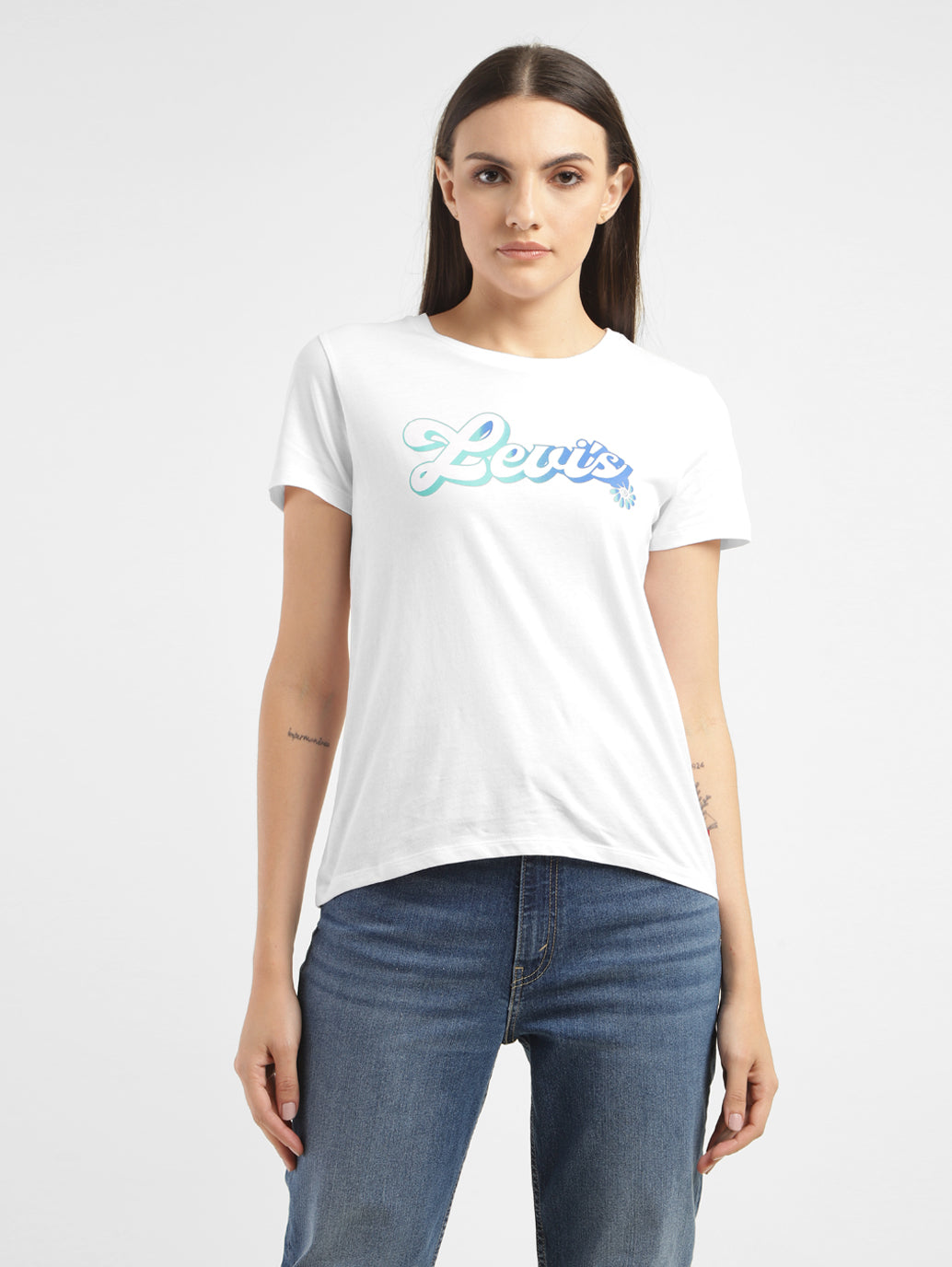 Womens Graphic Print Crew Neck T Shirt