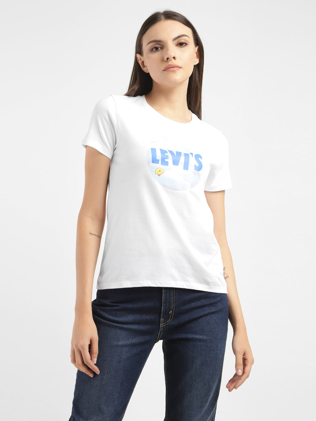 Ladies white online levi t shirt