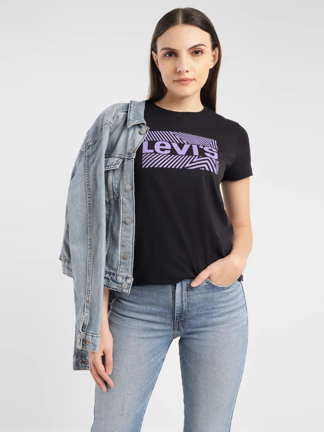 Women's Brand Logo Crew Neck T-shirt