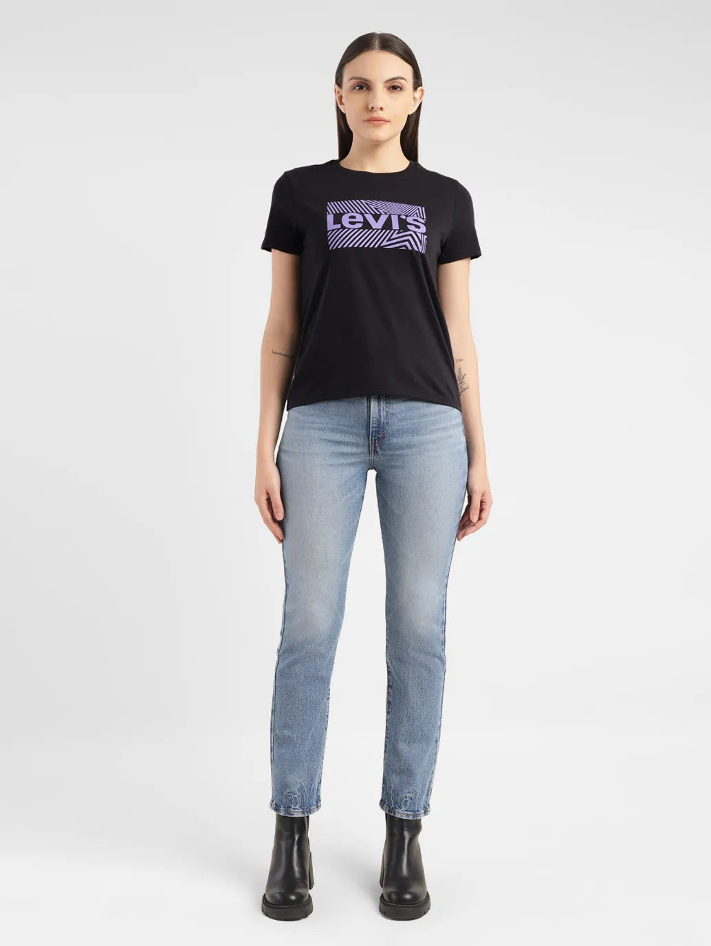Women's Brand Logo Crew Neck T-shirts