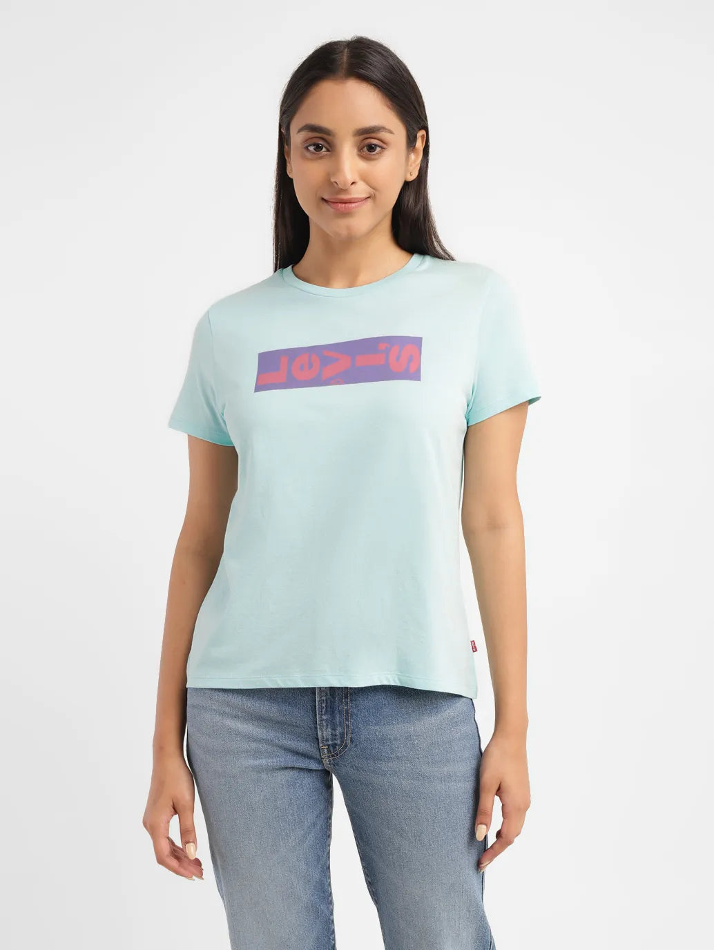 Women's Brand Logo Crew Neck T-shirt