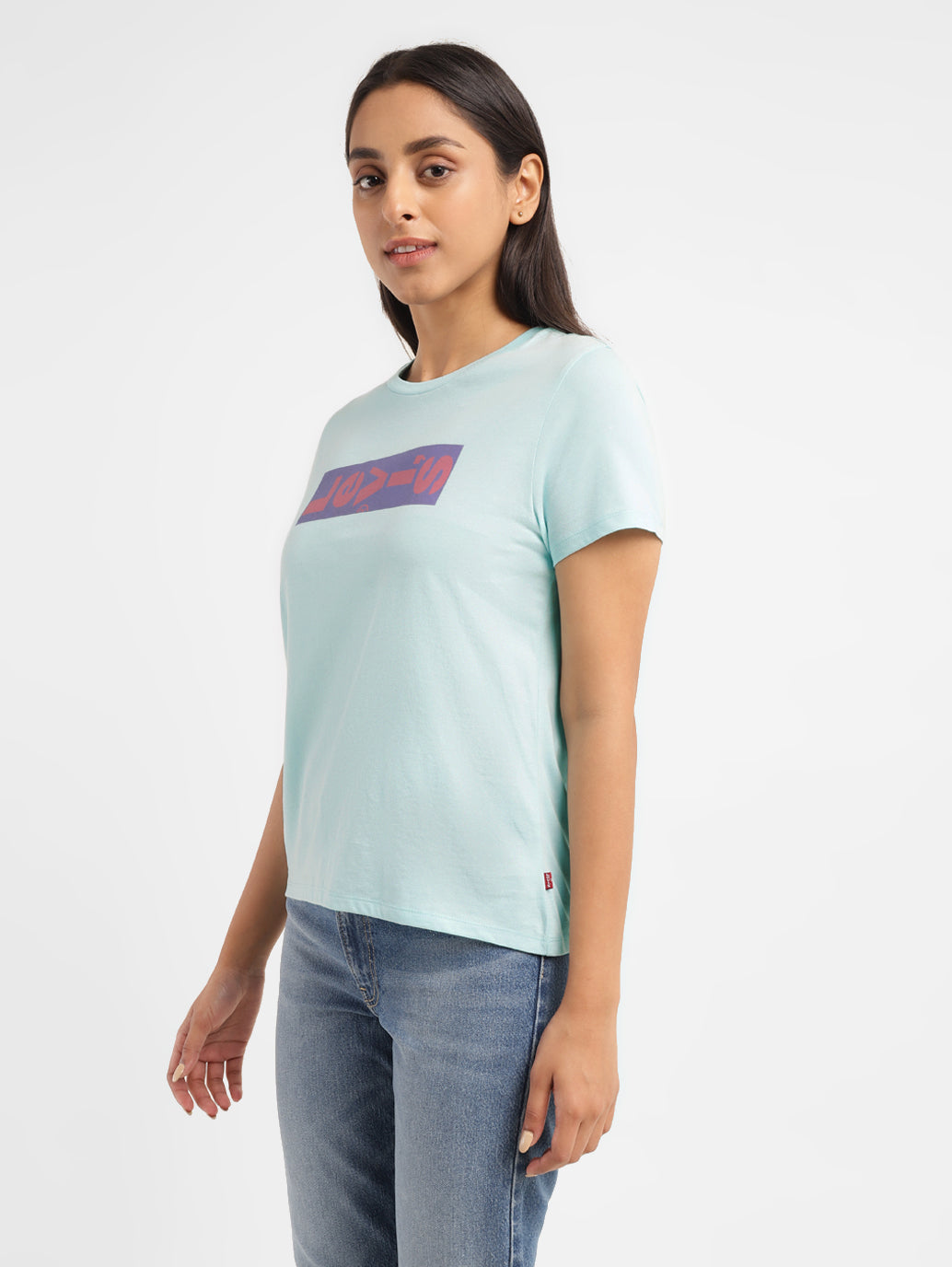 Women's Brand Logo Crew Neck T-shirt