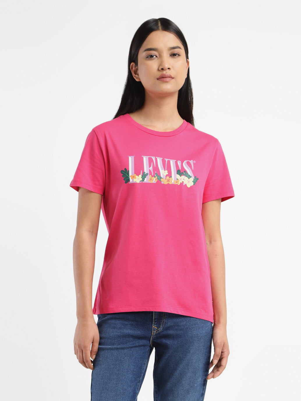 Women's Graphic Print Crew Neck T shirt - Main Image