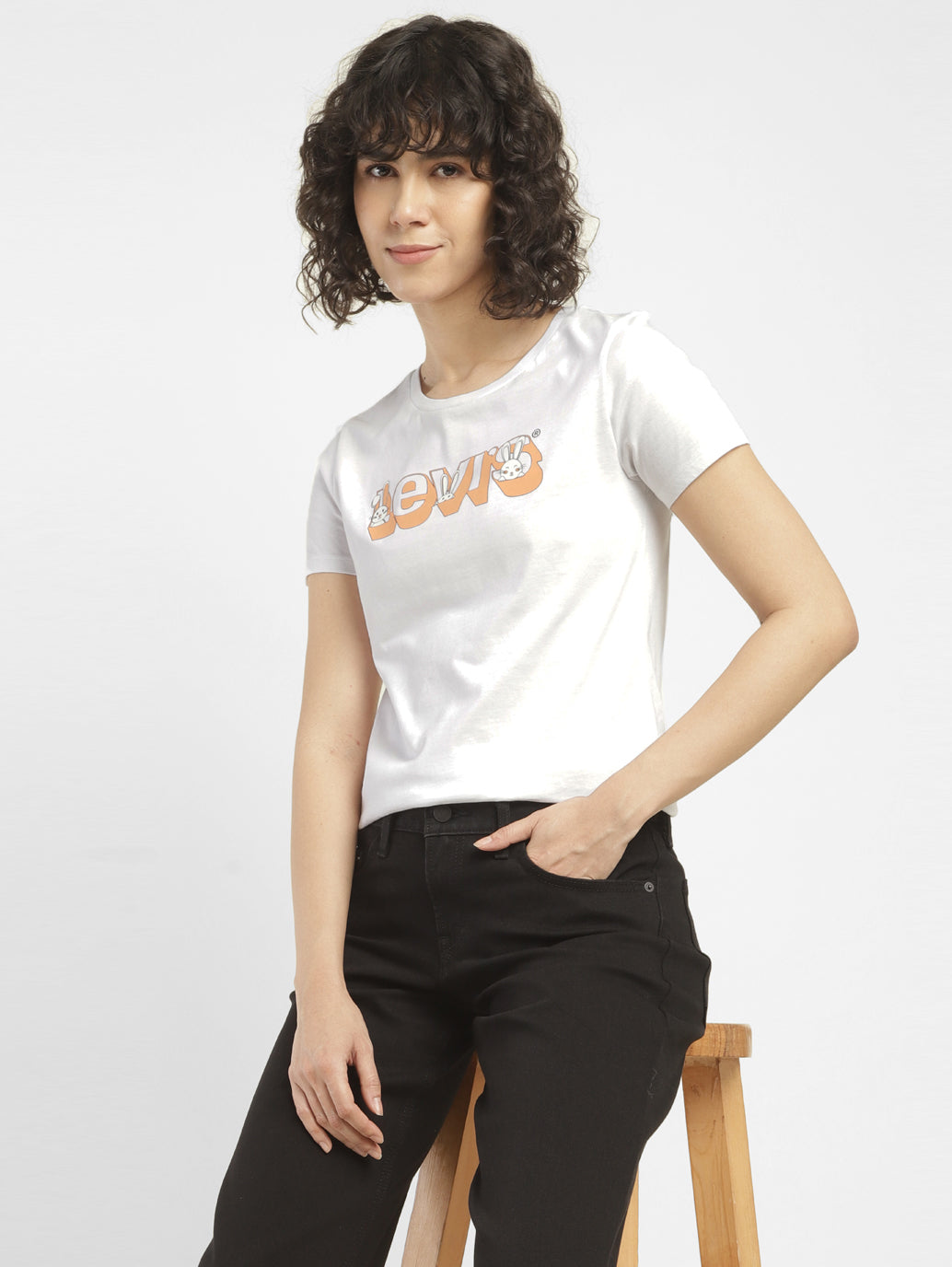 Women's Brand Logo Crew Neck T-shirt