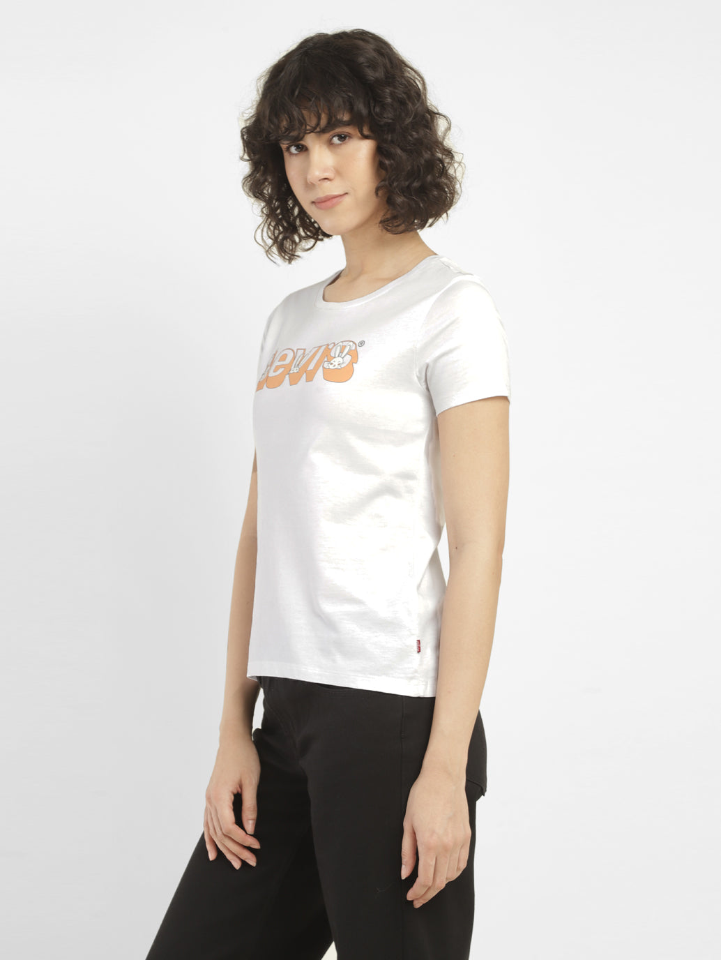 Women's Brand Logo Crew Neck T-shirt