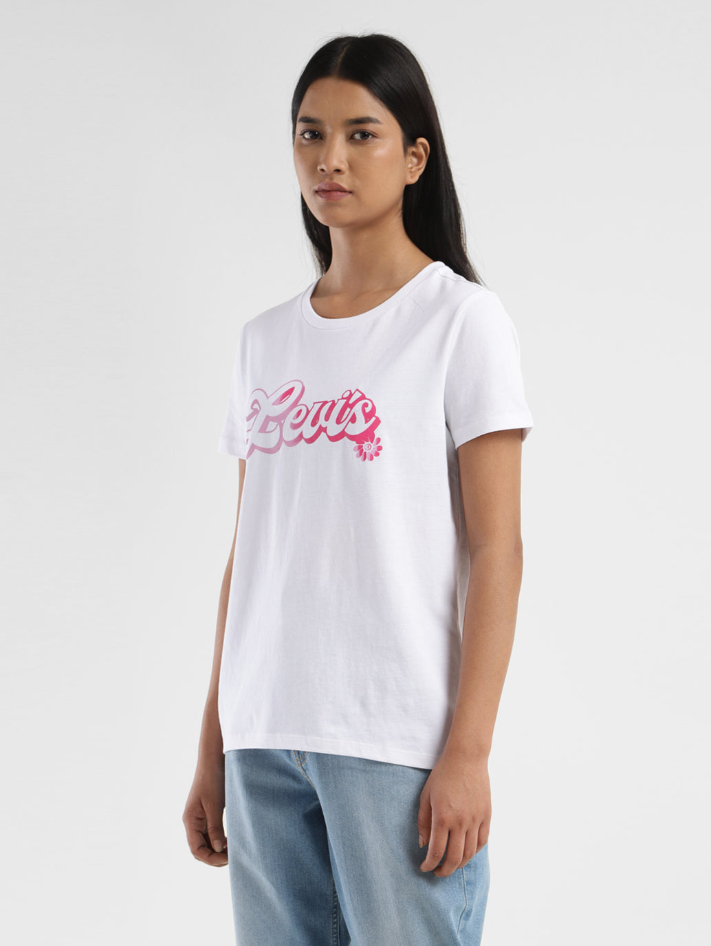 Women's Brand Logo Crew Neck T-Shirt