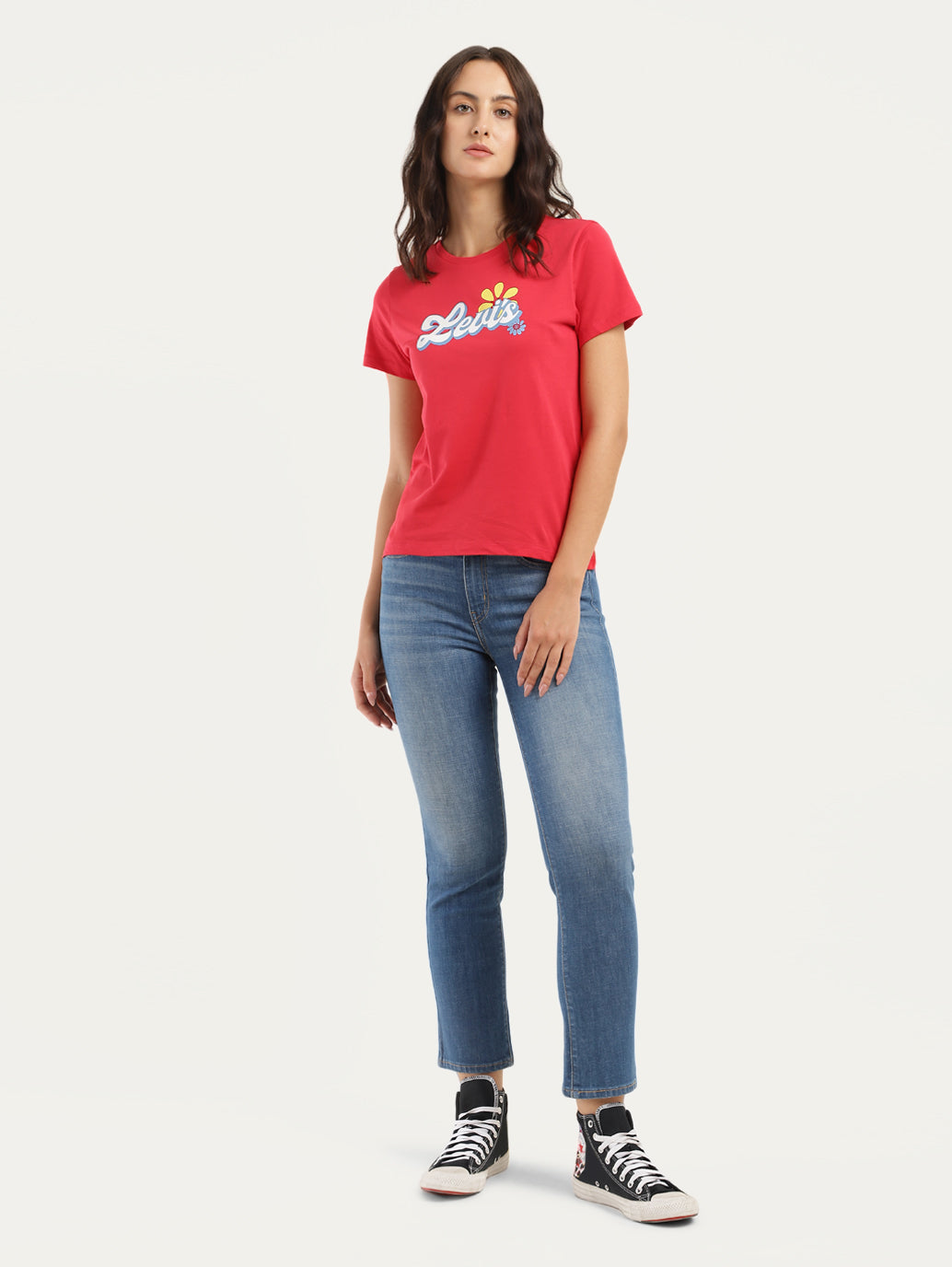 Women's Brand Logo Crew Neck T-Shirt