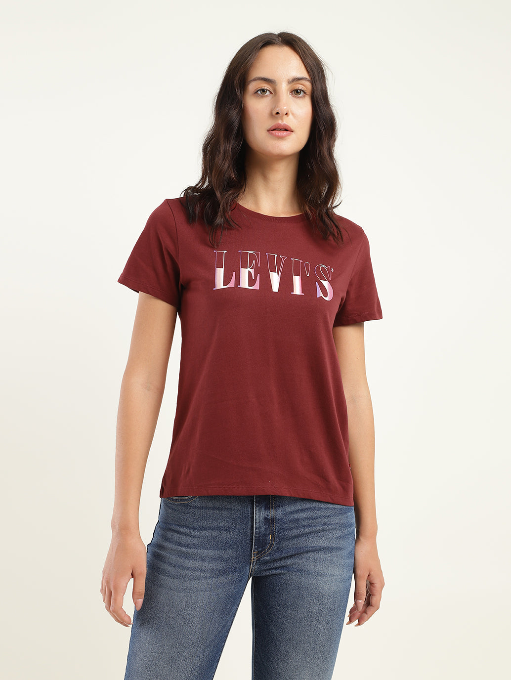 Women's Brand Logo Crew Neck T-Shirt