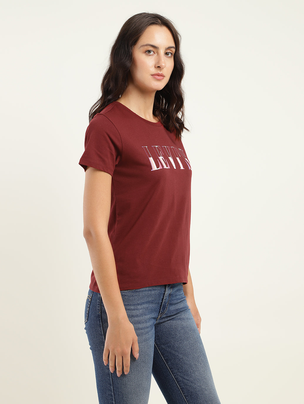 Women's Brand Logo Crew Neck T-Shirt