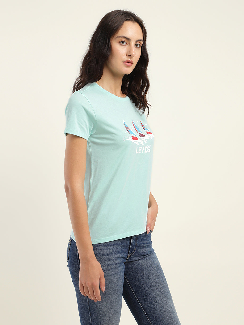 Women's Brand Logo Crew Neck T-Shirt