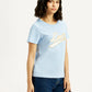 Women's Brand Logo Round Neck T-shirt - Side View