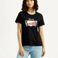 Women's Graphic Print Round Neck T-shirt - Front View