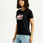 Women's Graphic Print Round Neck T-shirt - Side View